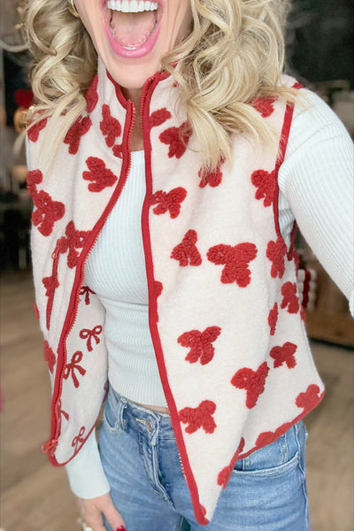 Red Bow Vest