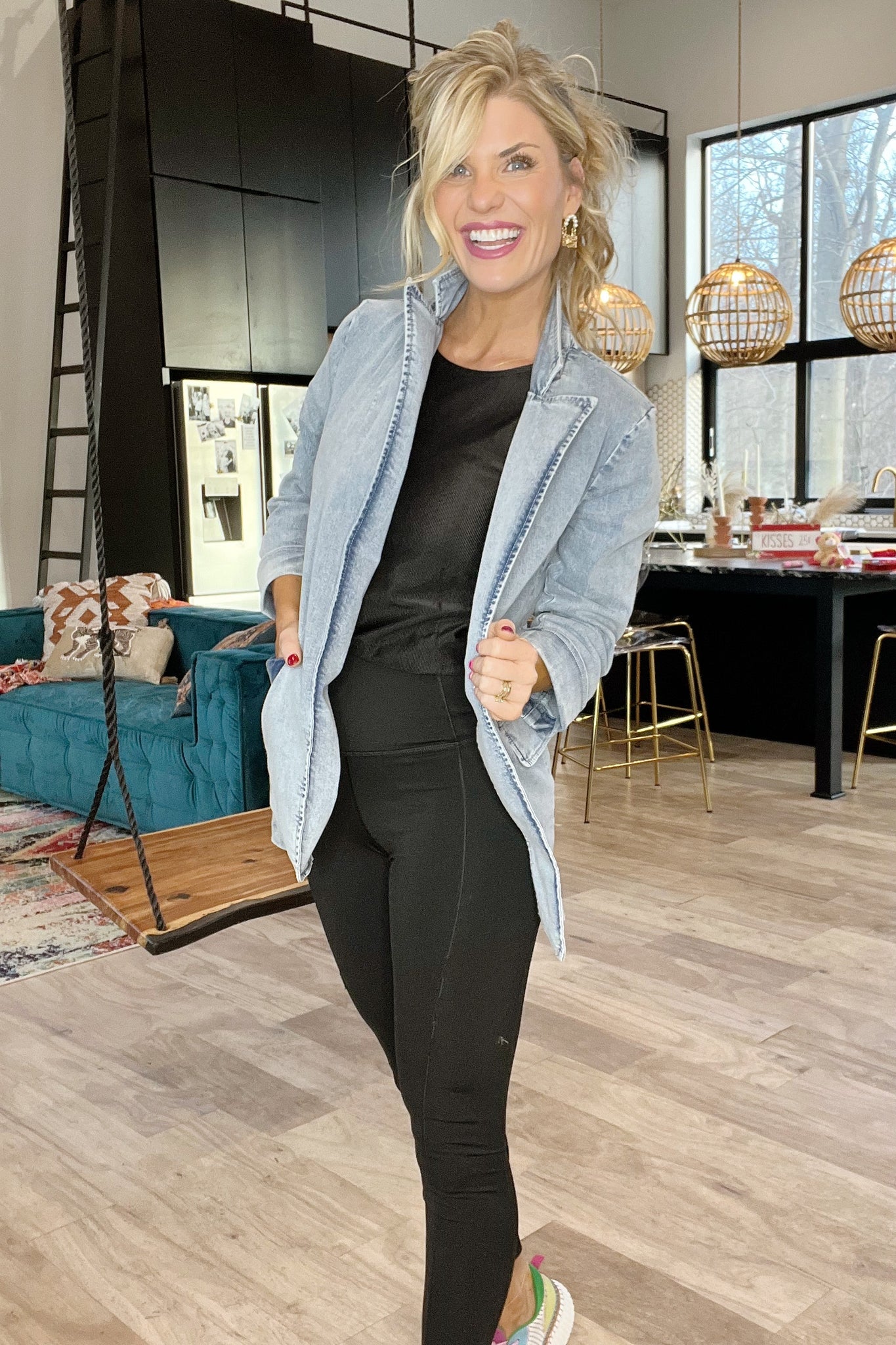 Brittany Humble’s Denim Stretch Blazer – B.E. Humble