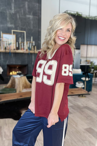 Sporty V-Neck Vintage Jersey