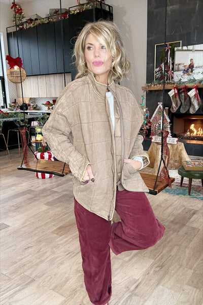 Mocha Quilted Jacket
