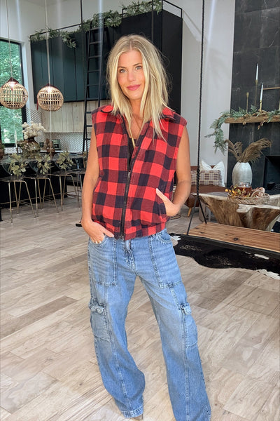 Vintage Plaid Vest