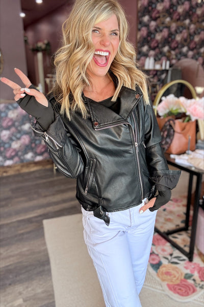Faux Leather Jacket