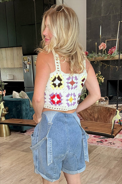 Granny Square Strap Crochet Top