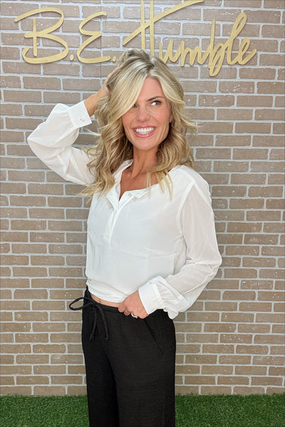 White Chiffon Blouse