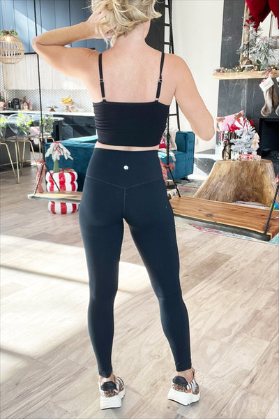 Black High Rise Stretch Leggings