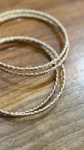 Textured Twisted Bangle Bracelets