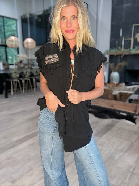 Vintage Rolling Thunder Denim Vest