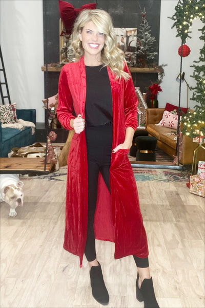 Red Velvet Duster