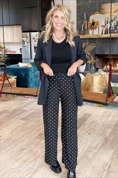 Polka Dot Wide Leg Pants