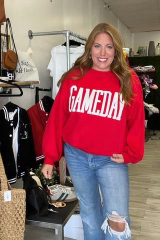Red And White Gameday Sweatshirt