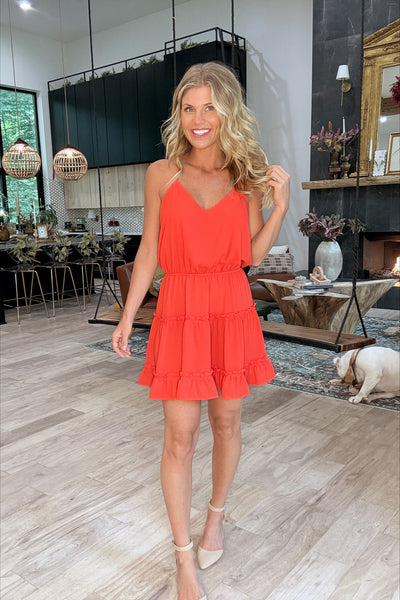 Red Tiered Dress