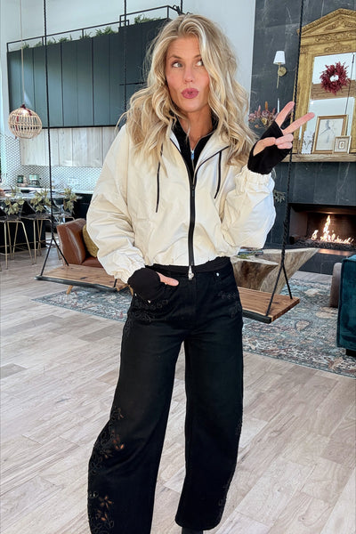 Cream Zip Jacket