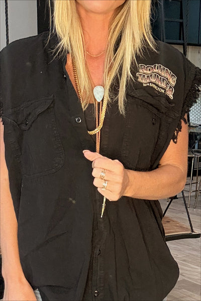 Vintage Rolling Thunder Denim Vest