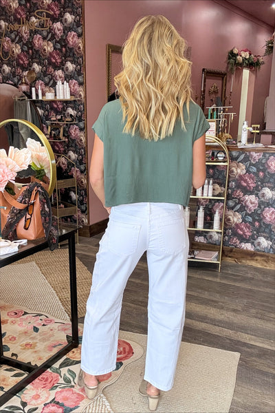 White Barrel Leg Jeans