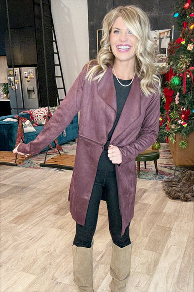 Burgundy Suede Jacket