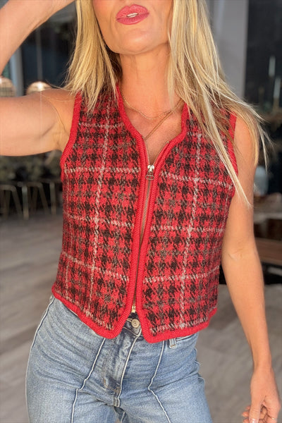 Vintage Houndstooth Vest