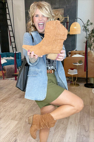 Caramel Western Bootie