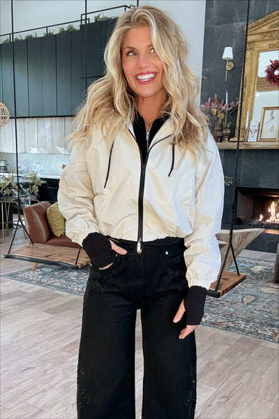 Cream Zip Jacket