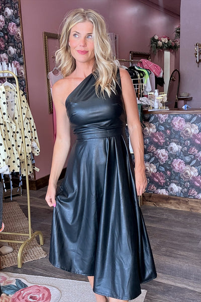Black One Shoulder Dress