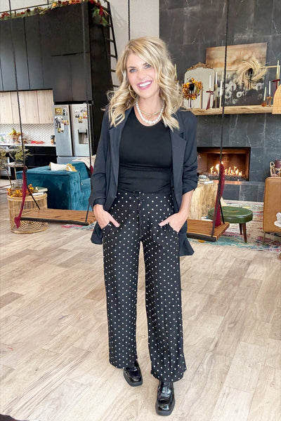 Polka Dot Wide Leg Pants