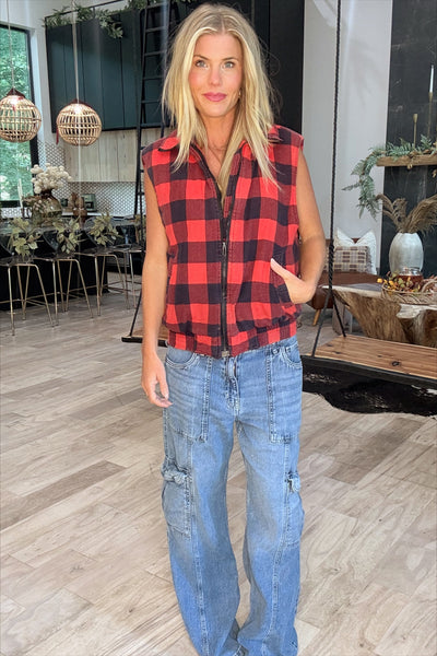 Vintage Plaid Vest