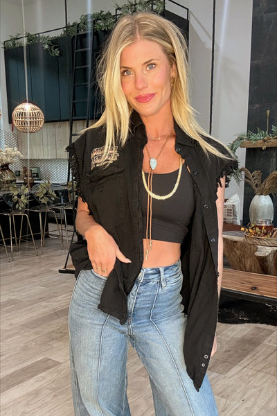 Vintage Rolling Thunder Denim Vest