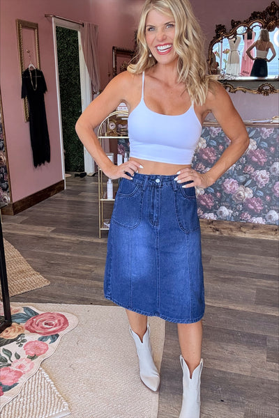 Dark Denim Skirt