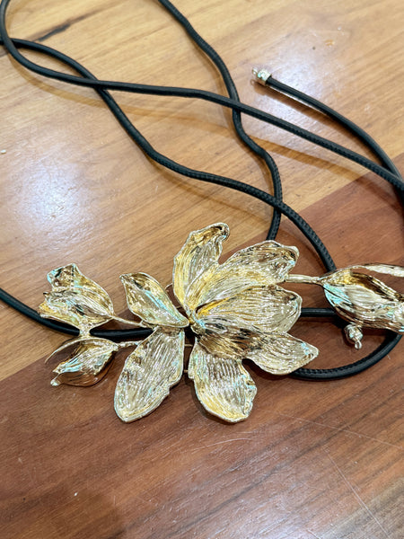 Gold Flower Rope Belt